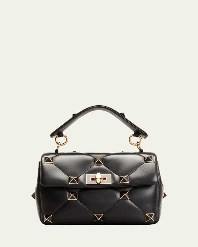 Roman Stud Quilted Leather Medium Shoulder Bag